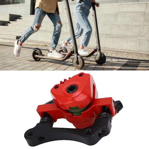 Electric Scooter Disc Brake Right Side Aluminum Alloy Electric Scooter Mechanical Brake Caliper Spare Parts 10inch Red