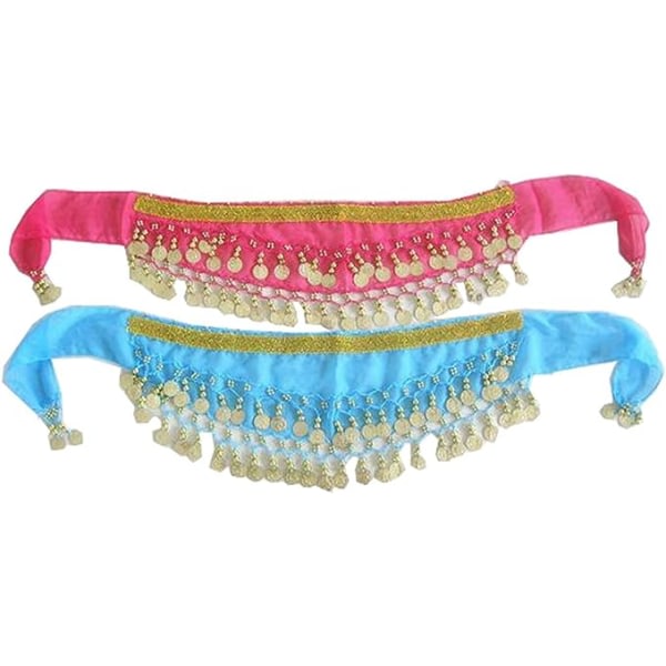 IC 2 stk barns sequin magedans skjerf wrap belte