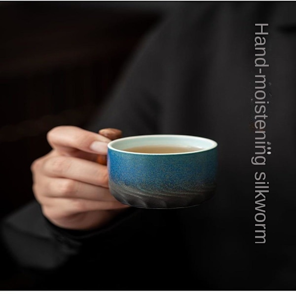 Keramisk Retro kaffekopp filter tekopp BLÅ blue