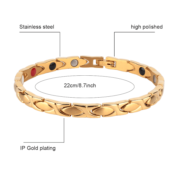 Kvalitetssikring, Elegant Magnetisk Armbånd med Justerbar Ankelkæde Funktion, Overlegent Materiale og Stilfuldt Kobberarmbånd Design Til