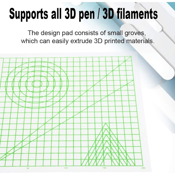 3D Tegnematte, 3D Pen Tilbehør Robust 3D Pen Pad, for DIY Tegning