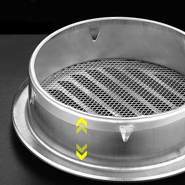 75MM 201 Rustfrit Stål Udendørs Rund Vægventilationsgitter 160mm