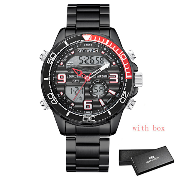 Fashion Sports Military Gold Quartz Wrist Watch Mænd 2023 Top Brand Luksus Chronograph Wristwatch Til Mænd Watch Wristwatch black with box 1