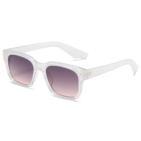 Retro Klassiska Rektangulära Solglasögon Kvinnor Märke Designer Nyanser UV400 Män Gradient Fyrkantiga Nitar Solglasögon c2 Fashion retro sunglasses