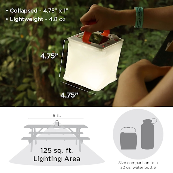 Luminaid Packlite Nova USB Solcelledrevet Vanntett Oppblåsbar Lampe