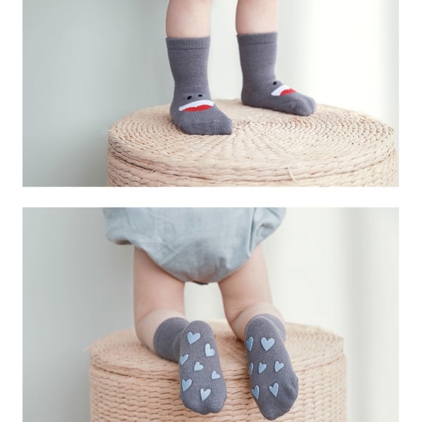 10-pack barnsockar med halkskydd - Monster M(1-3Y)