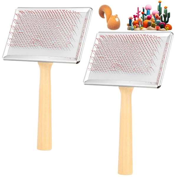 2 pcs Wool Carders Hand Carders Needle Felting Brush