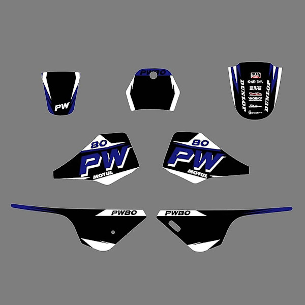 Motorcykeldekaler för Yamaha Pw80 Pw 80 Alla År Personlighetsstil Teamgrafik & Bakgrunder Dekal Sticker Set Dekoration-WELLNGS customize stickers