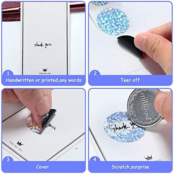 Peel Off Stickers Belægningsetiketter DIY Lotteri