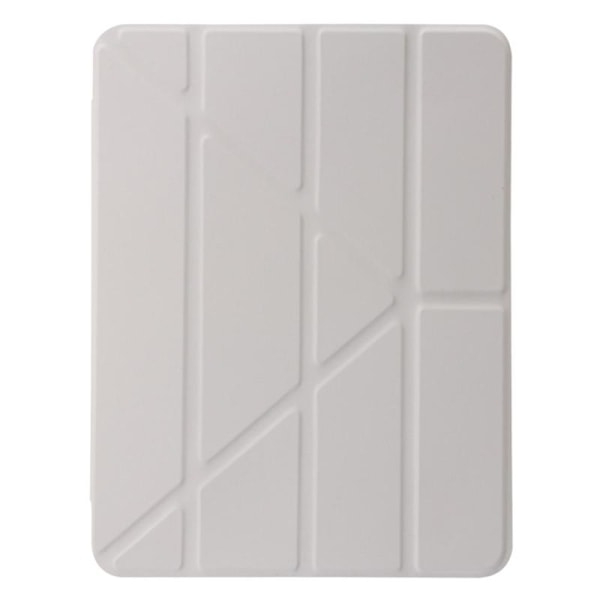 Etui til iPad Air 11 (2024) PU Læder Origami Stativ Transparent Tablet Etui - Grå-WELLNGS Grey
