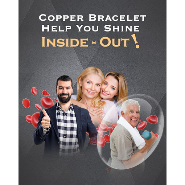 Lymfdränage Koppar Magnetiska Armband För Män 99% Massivt Koppar Armband Justerbara Armband Med Presentförpackning Koppar Keltisk K Copper Celtic Knot Count (Pack of 1)
