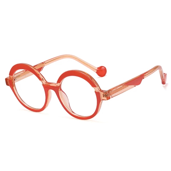 Ferrule-väriset pyöreät TR90-sinisen valon estolasit Optiset kehykset Säteilyä estävät silmälasit Pink colorful Style
