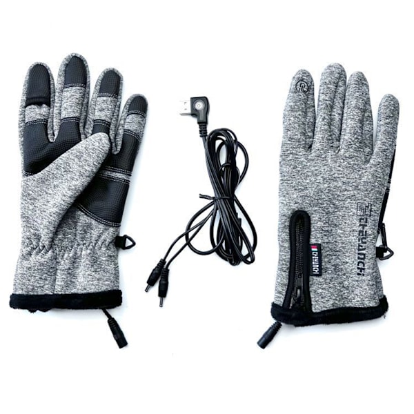 USB-uppvärmda handskar Vinter Elektriska Handskar Cykling grå grey constant temperature