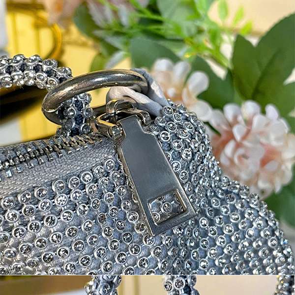 Naisten iltalaukku Clutch olkalaukku Pieni paljetti käsilaukku Olkalaukku Ketjulaukku Häihin juhliin Diskoon - Hopea(Hopea)