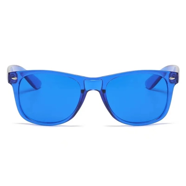 UV400 lyxiga unisex glasögon solglasögon Transparent Candy Color Glasögon promotion privata märke solglasögon Blue Cheap