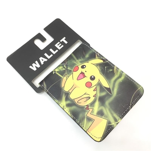 Kids Pikachu Bifold Pu Läder Plånbok Kreditkortshållare B B