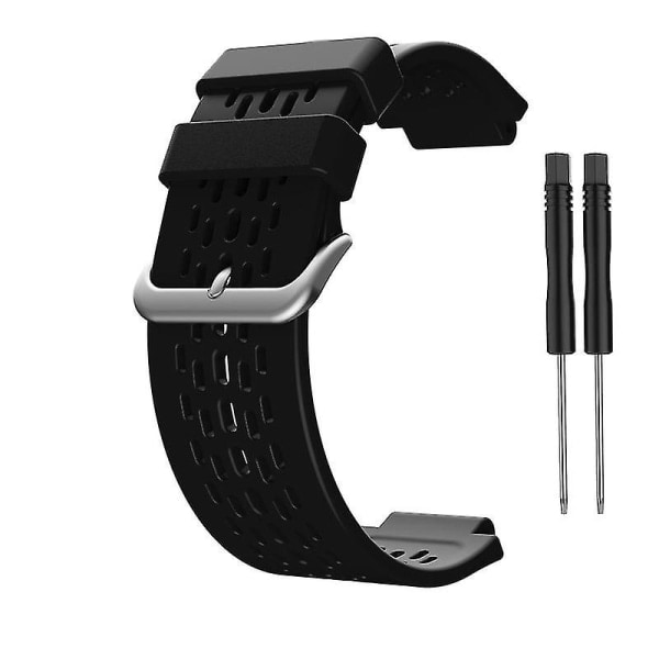 SQBB Mjukt armband för klocka Andningsbart armband för Garmin- Approach S4/s2 Vivoactive Svart