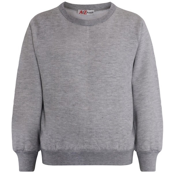 Barn Unisex Sweatshirt Set för enkel träningsdräkt Grå 11-12 år