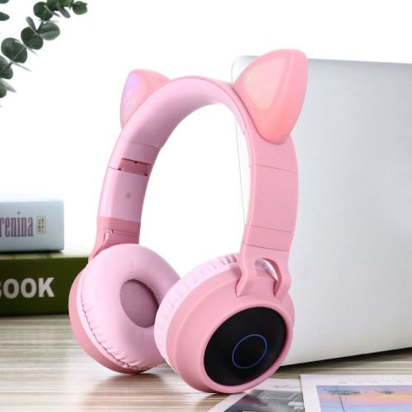 Bluetooth 5.0-hörlurar BT028C Rosa