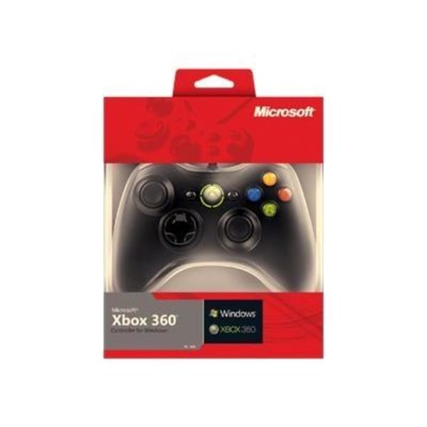 Microsoft svart kablet kontroller for PC og Xbox 360