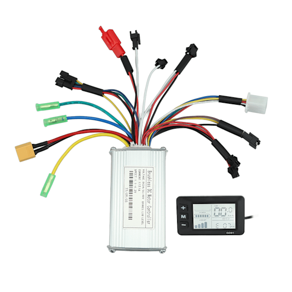 24V 36V 48V 250W?350W 17A Tre-modus Sinus Bølge Kontroller Motor Børsteløs Kontroller Kit med LCD-skjerm for Elektrisk Sykkel