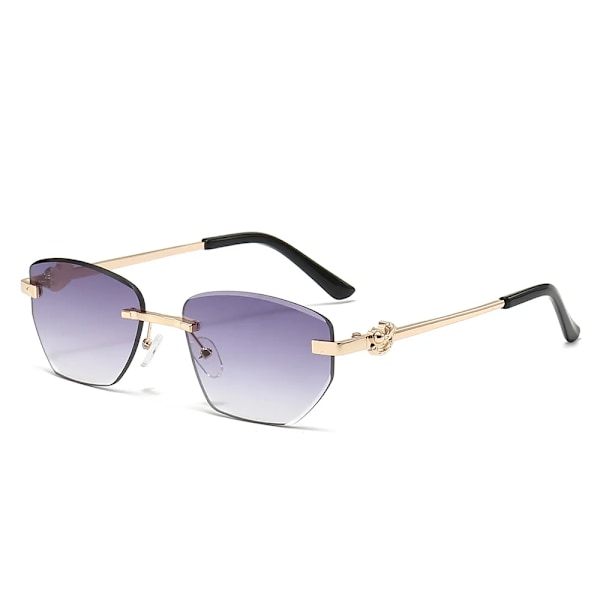 Trendiga solglasögon 2024 av hög kvalitet för damer uv400 klassiska båglösa solglasögon herr anpassad egen logotyp C4 sunglasses
