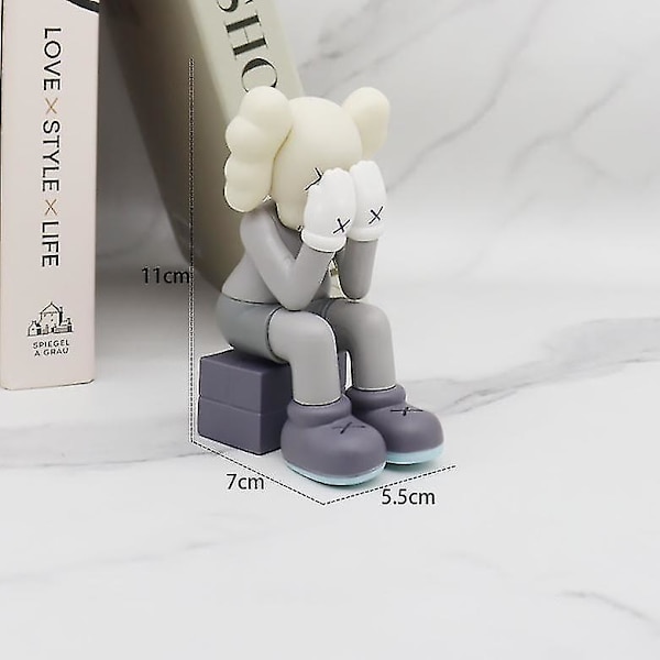 Kaws-malli taidelelut figuurit kodin koriste-esineet lapsille lahjoiksi Grey