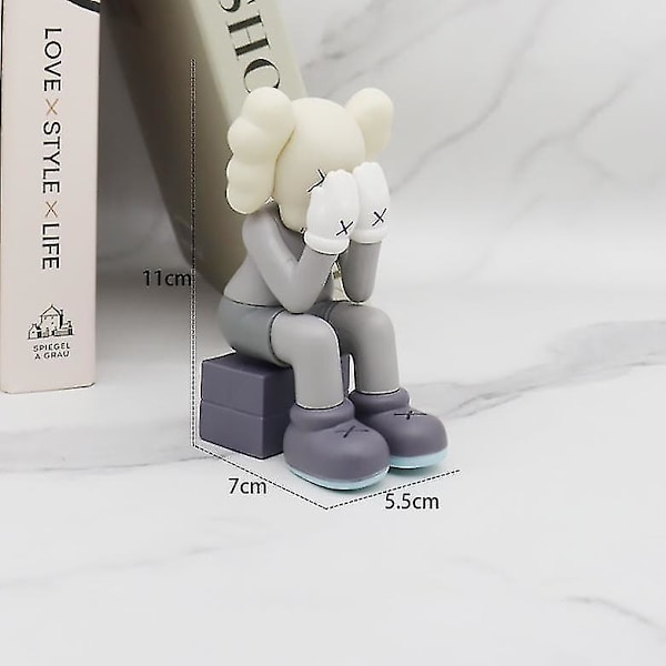 Kaws modellkonst leksaker figurer hem prydnad dekoration för barn presenter Grey