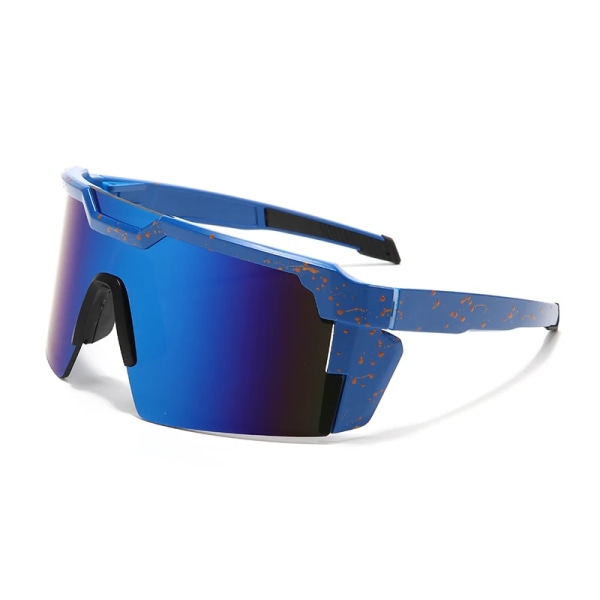 Twooo P16409 Shades Oversized Sports Solbriller Tilpasset Logo UV400 Solbriller Mænd C17 Drak Blue / Blue Oversized Sports sunglasses