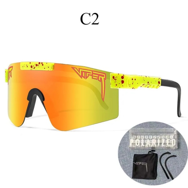 00 Nye ankomster  Tilpasset logo polariserede fotokromiske solbriller Tr90 Uv-beskyttelse Cykelbriller C2 UV protected sunglasses