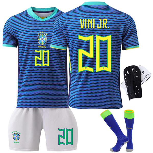 24-25 Brasilien tröja nr 10 Neymar 20 Vinicius 9 Charlesson barn pojke borta fotboll uniform overall Customized No. 20 XXXL