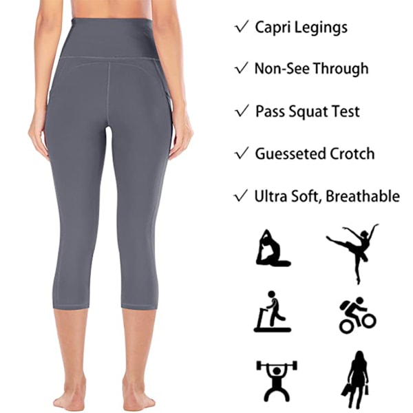 1 st hög midja yoga byxor capris leggings för kvinnor
