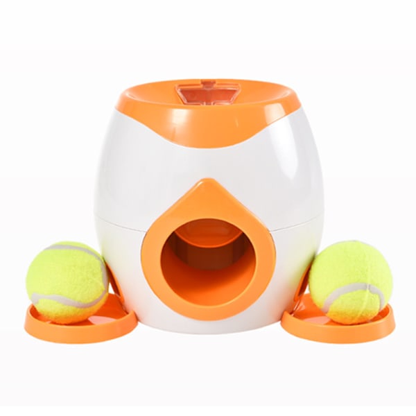 Automatic dog ball thrower with 2 balls, durable ball throwing machine for small and medium dogs