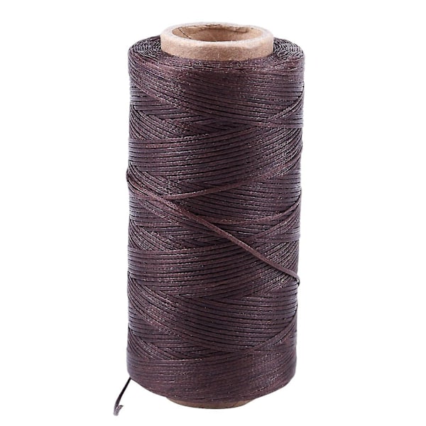 2 st 260m 150d 1mm Läder Sömnad Vaxad Vaxad Tråd Handnål Sladd Hantverk DIY Ny Mörkbrun &Dar