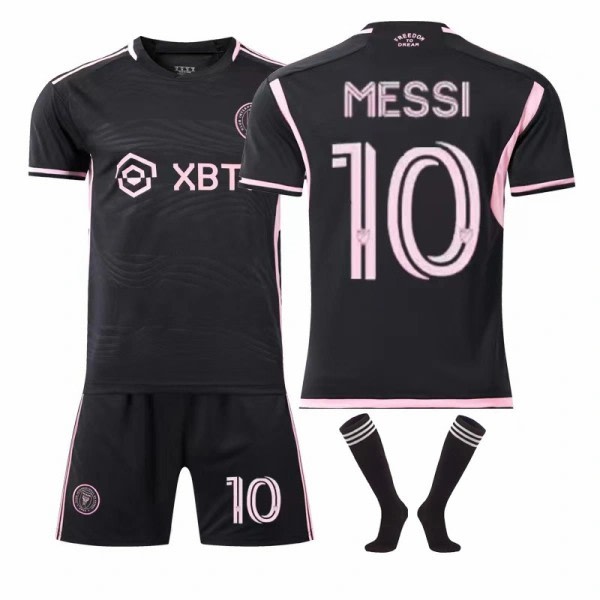 Major League Soccer Messi No.10 Miami International Jersey Hemma Borta Vuxna Barn Fotbollströja Set Hemma Hemma Home Adult XL（180-190cm）