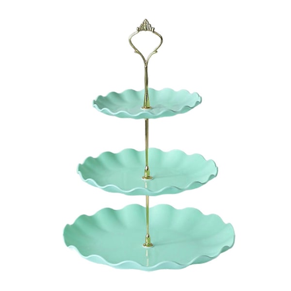 Cupcake Stand i flere lag Dessertdisplay BPA-fri Stor kapacitet Nem montering Kageopsats Green