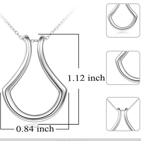 Ringholder Halskjede for Kvinner Jenter Ringholder Halskjede for Kone Kjæreste Mor Ringholder Anheng Smykker Gaver U01