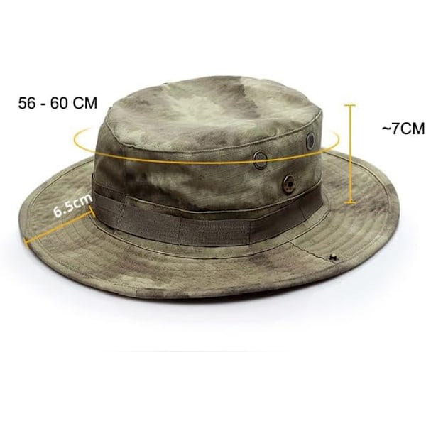 Boonie Tactical Fiskehatt Solskydd Visir Vision Kamouflage för Camping Vandring Fiske Män Unisex BK