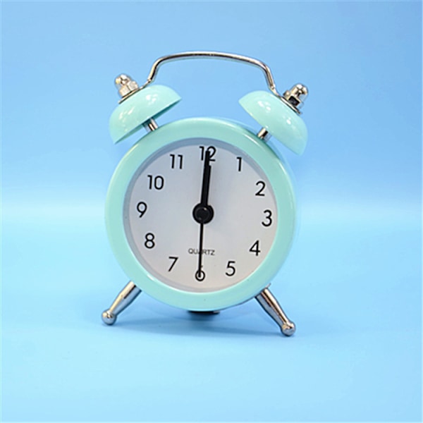 Mini digital vekkerklokke med peker Cyan färg