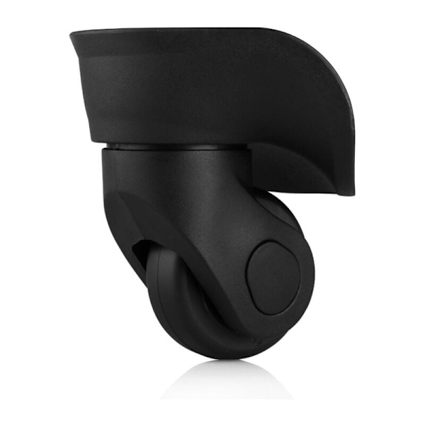 Et par kuffert hjul Universal holdbar lydløs gummi multi-way udskiftningshjul til kuffert bagage udskiftning reparationshjul (stor sort 2stk)