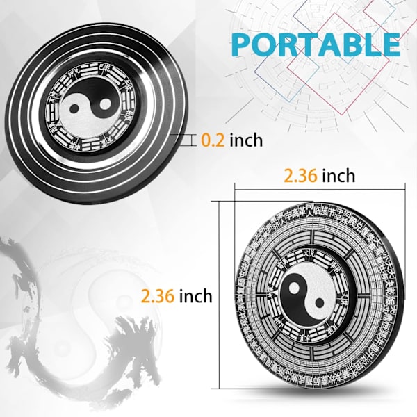 Cool Zodiac Fidget Hand Spinner Tai Chi Spiner til Børn og Voksne - Sensorisk Håndholdt