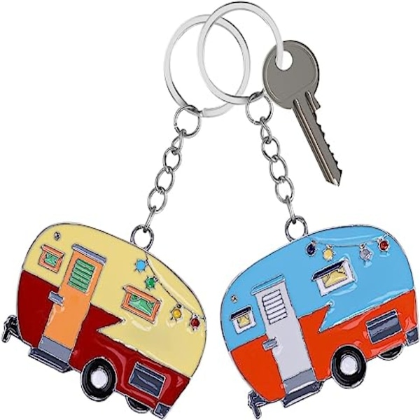2 stk. Nøglepose Dekoration Autocamper Nøglering Retro nøglering