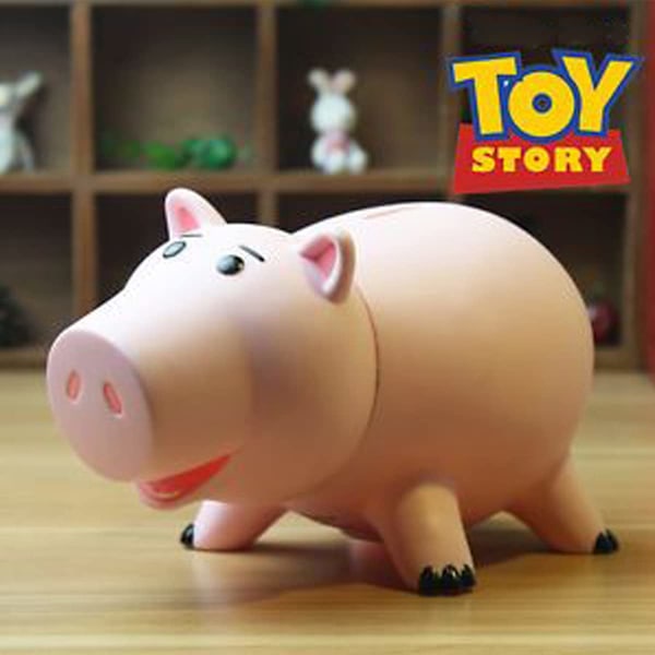 Creamily® Hamm Toy Story Plastic Piggy Bank Piggy bank for children and adults birthday gift with cute package, pink