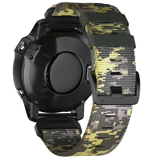 22 26mm Nylon Sotilasranneke GARMIN FENIX7 7X PRO 6 6X Pehmeä Kestävä Ranneke Runko 965 Vaistomainen Vaihto Digital camouflage