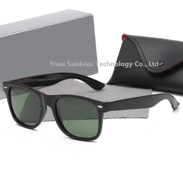 Mode 4165 Designer solglasögon Lunette Homme grossist svarta solglasögon glasögon herr unisex märke lyx solglasögon med logotyp 2140 Bright Black G15 2140/4165 with Logo