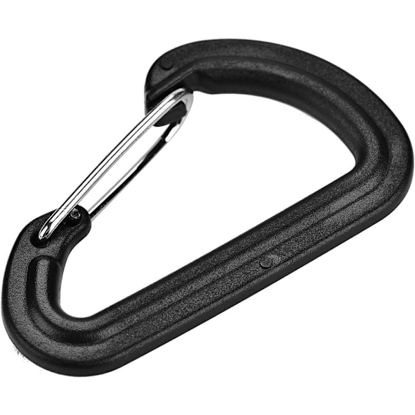 D-ring Karabinkrok, 20 st. Plastklämmor för Vandring, Nyckelringar, Utomhus