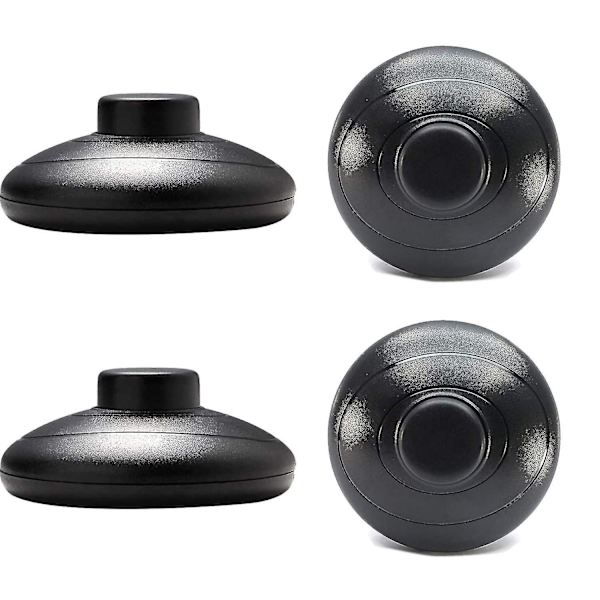4 stk fotbrytere, Ac 125v/3a 250v/2a svart rund fotbryter Spdt No Nc fotkontrollbryter for gulvlampe og bordlampe [xh]