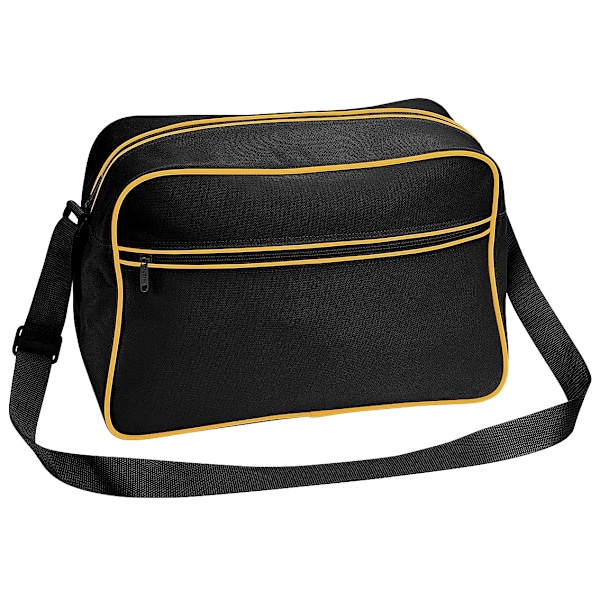 Bagbase Retro Justerbar Skuldertaske (18 Liter) One Size Sort Sort/Guld Black/Gold One Size