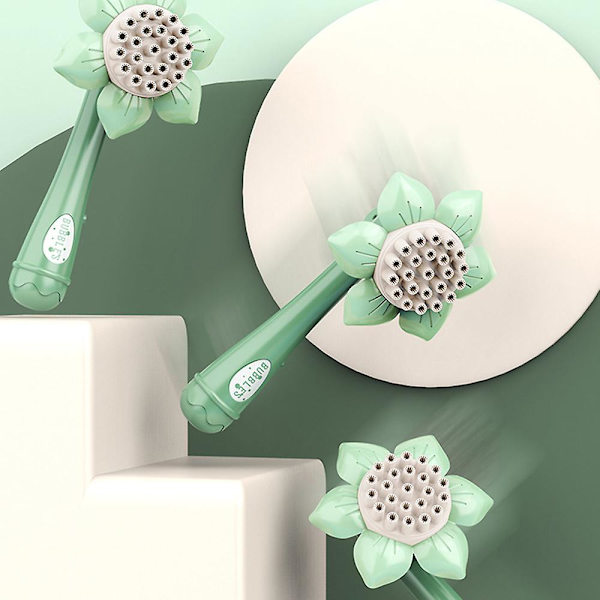 23 Hål Elektrisk Bubbelpistol Solros Duschform Gatlin Bubbelmaskin Barnleksak Grön Green Color Box