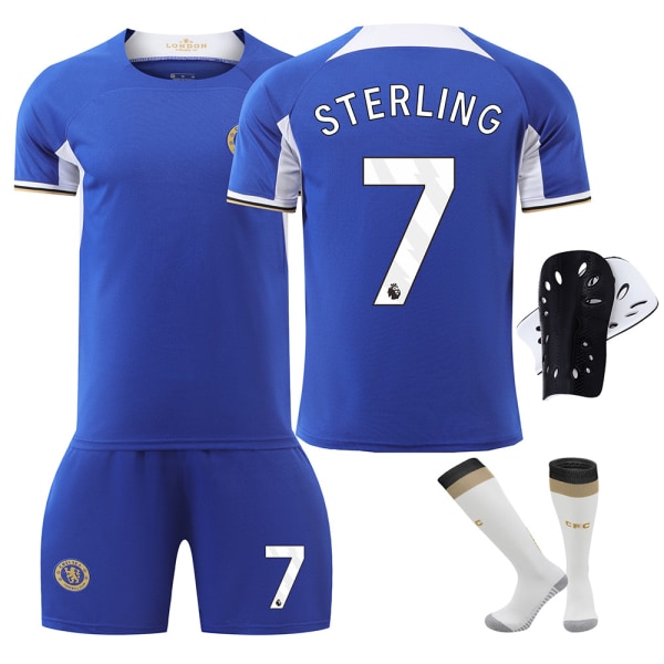 23-24 kauden Chelsea kotipaita nro 8 Enzo 7 Sterling 6 Silva paita aikuiset lapset miehet ja naiset Size 18 w/ Socks & Gear 28 yards